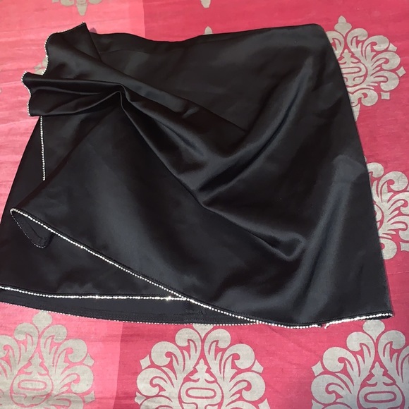 Zara black rhinestone bow mini skirt - Picture 11 of 13